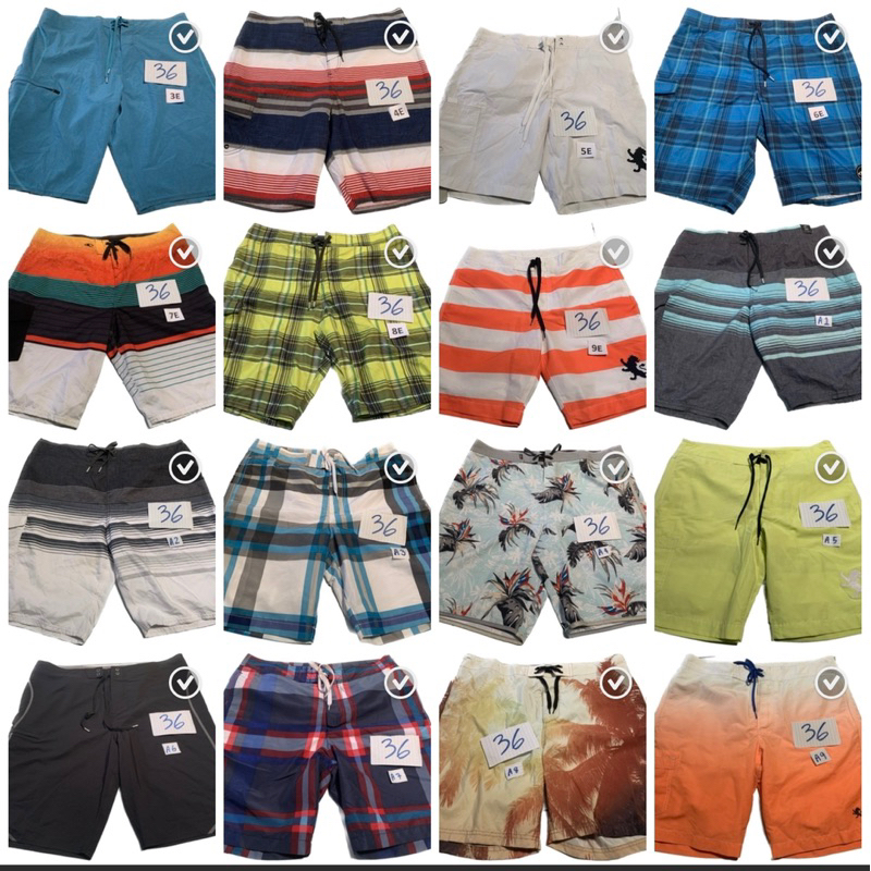 กางเกงว่ายน้ำ เดินชายหาด ผู้ชาย 36 (A,E) ของแท้ quiksilver o’neill  Ripcurl SF/1