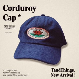 T&amp;THINGS : CORDUROY CAP หมวกลูกฟูกปักลาย 🧢✨