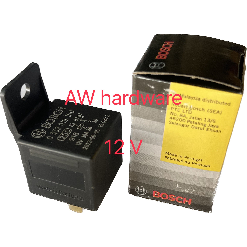 รีเลย์ BOSCH  Relay 12V และ 24V (5 ขา) สำหรับรถทุกรุ่น  (โปรตุเกส)