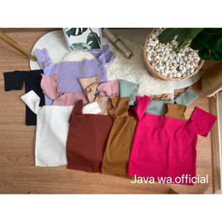 🔥Java wa shop🔥เสื้อปาดไหล่ต่อแขน สีพาสเทล 💔💔💔แซบเว่อร์ ผ้าร่องเล็ก สีพาสเทล งานสวย ใส่ออกมาแล้วน่ารักสุดๆ