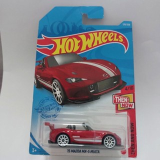 รถเหล็ก Hotwheels 15 MAZDA MX-5 MIATA สีแดง (ib38)