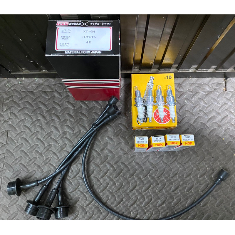 หัวเทียน NGK เอ็นจีเค รหัสหัวเทียน BE529Y-11 เครื่อง Toyota 3K 4K 5K KE70 สายหัวเทียน คอยล์หัวเทียน 
