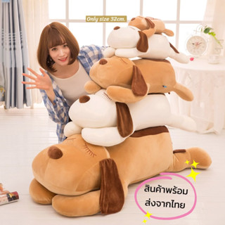 ตุ๊กตาสุนัข น่ารักนุ่มนิ่ม น่ากอด น่าสัมผัส ขนาดเล็ก Size 32 cm.