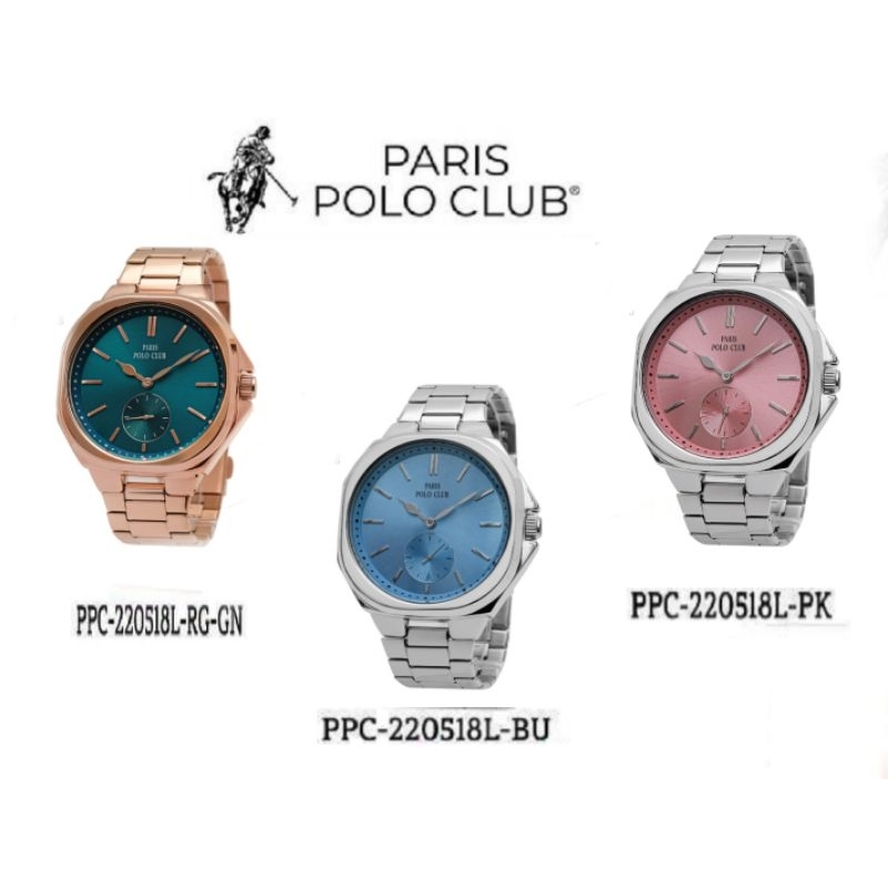 Paris Polo Club นาฬิกาผู้หญิง รุ่น PPC-220518L  สายสเตนเลส