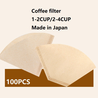 กระดาษดริป (100 แผ่น) ทรง V/U ก้นแหลม กระดาษกรองกาแฟ Drip Coffee Paper Filter V/U Shape(SH141)