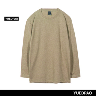 Yuedpao ยอดขาย No.1 รับประกันไม่ย้วย 2 ปี ผ้านุ่ม ยับยาก ไม่ต้องรีด เสื้อยืดแขนยาวสีพื้น Cinnamon