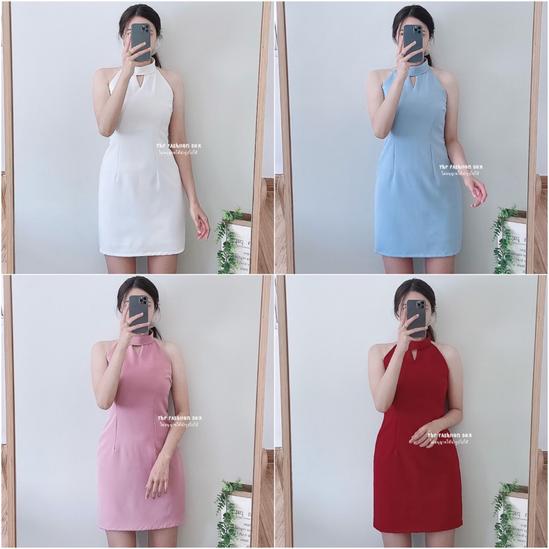 Viva dress ชุดเดรสคอปีน เรียบหรู ทรงเป๊ะมากๆค่าา