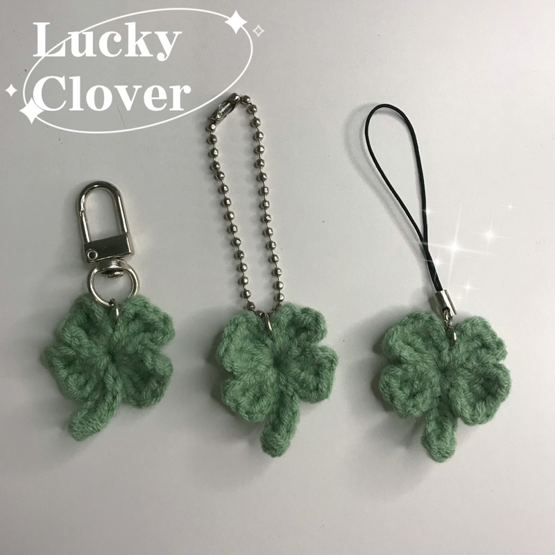 [พร้อมส่ง]🍀Lucky Clover - พวงกุญแจโคลเวอร์ - elegant green ของแจกปัจฉิม