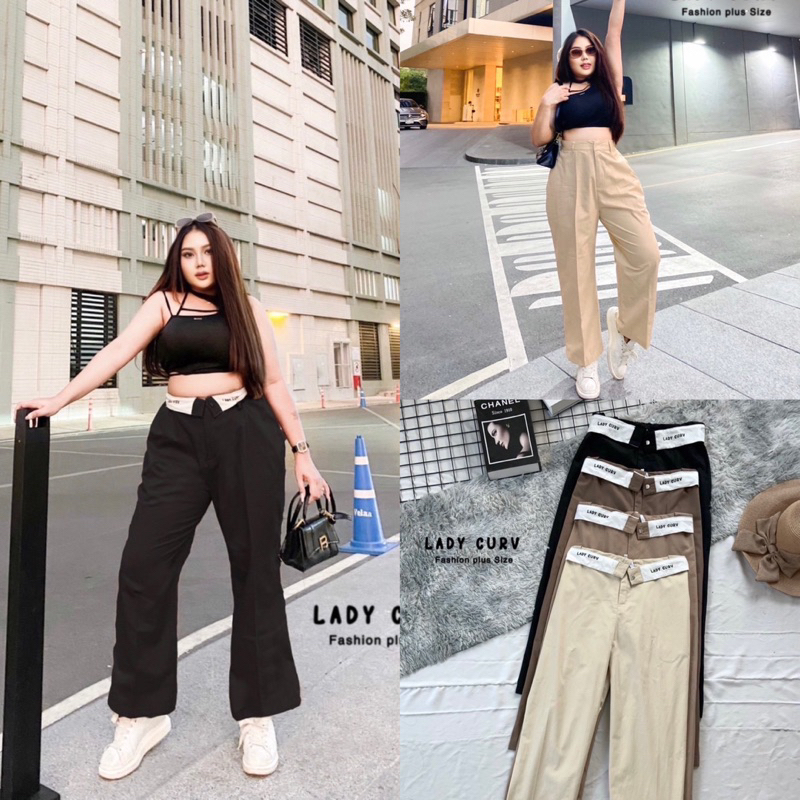 L0012 กางเกงขายาว Y2K สุดฮิต สไตล์วินเทจ  ใส่ใด้2 แบบ  จะใส่แบบพับขอบ  หรือใส่แบบเอวสูง ได้หมด pluss