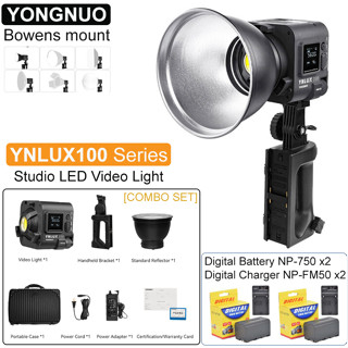 Yongnuo YNLUX100 Series ไฟ LED ต่อเนื่อง สำหรับการถ่ายวิดีโอ COB 100W [5600k / 3200K-5600K] Bowen Mount