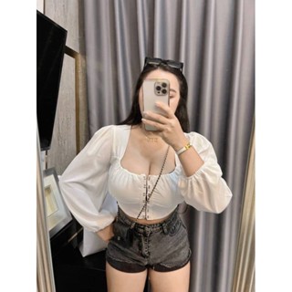 เสื้อสาวอวบ#เสื้อแต่งตะขอแขนยาวสุดปังๆๆ