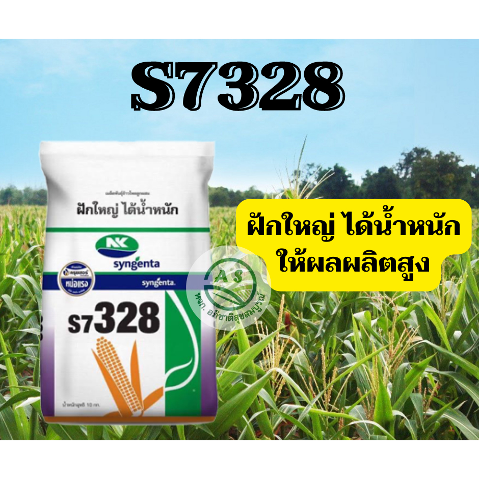 เมล็ดพันธุ์ข้าวโพดเลี้ยงสัตว์ S7 328 เบอร์ 3 ขนาด 2.5 หุน บรรจุ 10 กก. [6-005]