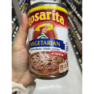 Rosarita Vegetarian Refried Beans , Frijoles Refritis ( Rosarita Brand ) 454G. ถั่วผสมผัก ในน้ำเกลือ ( ตรา โรซาริต้า ) รีไฟรด์ บีน เวเจตาเรียน