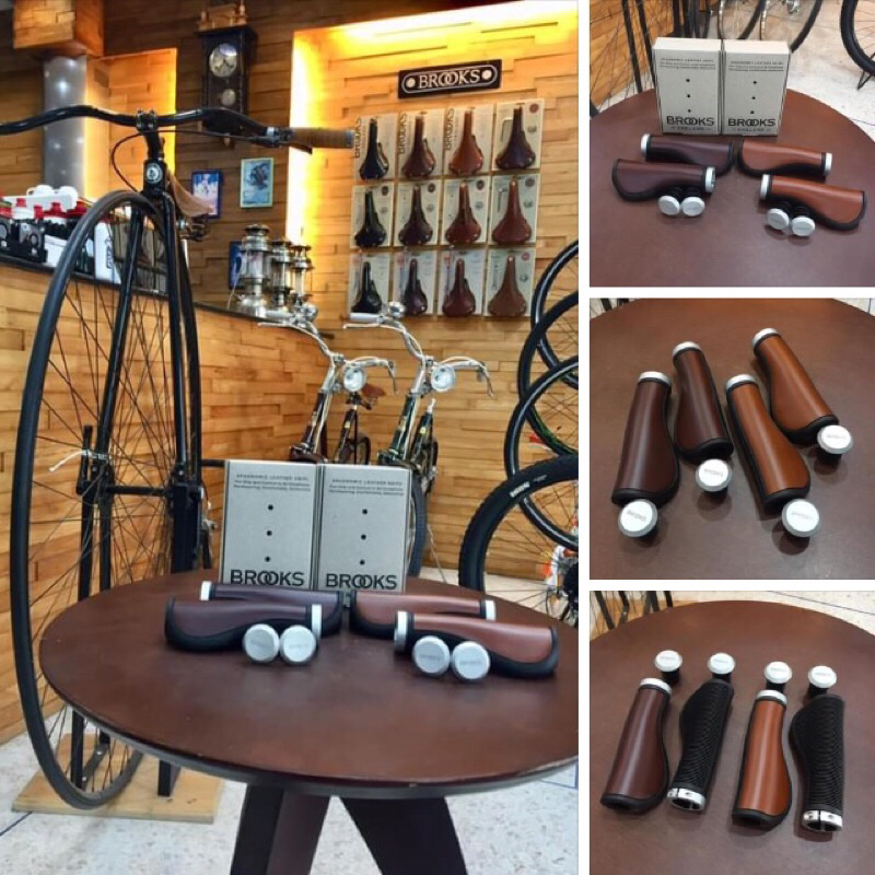 BROOKS ENGLAND: ปลอกแฮนด์ BROOKS Ergonomic Leather Grips รุ่นใหม่