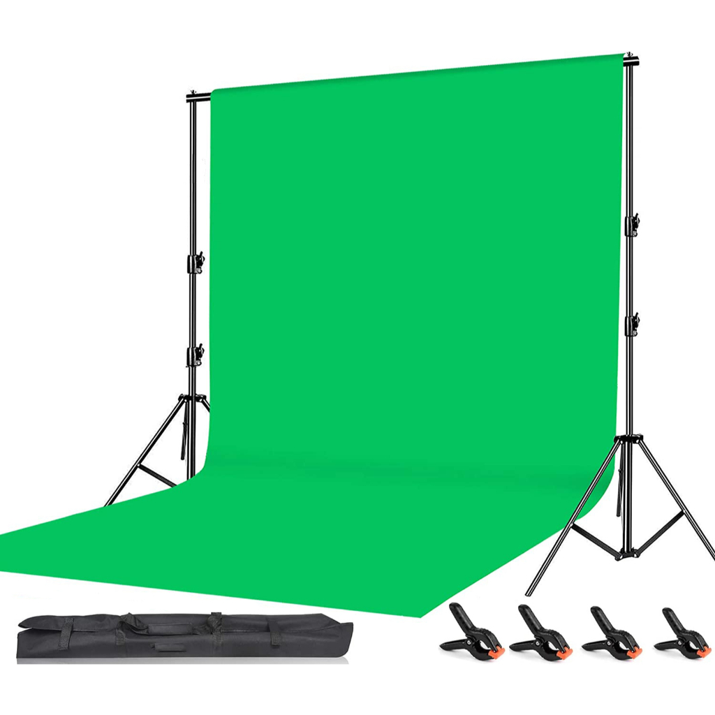 ฉากถ่ายรูป 2x2m มี3สีเลือกได้ ครบเซต (โครงฉากอลูทิเนียม2x2m ขา2m 2ตัว/คานบน3ท่อน และตัวหนีบผ้า4ตัวค่ะ &1 3x1.6m ฉากหลัง)