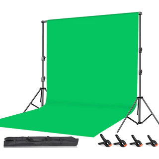 ฉากถ่ายรูป 2x2m มี3สีเลือกได้ ครบเซต (โครงฉากอลูทิเนียม2x2m ขา2m 2ตัว/คานบน3ท่อน และตัวหนีบผ้า4ตัวค่ะ &1 3x1.6m ฉากหลัง)