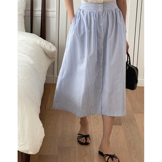 Mary stripe skirt something about us