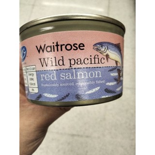 Waitrose Wild Pacific Red Salmon 213g.ปลาเเซลมอนปรุงรส 213กรัม