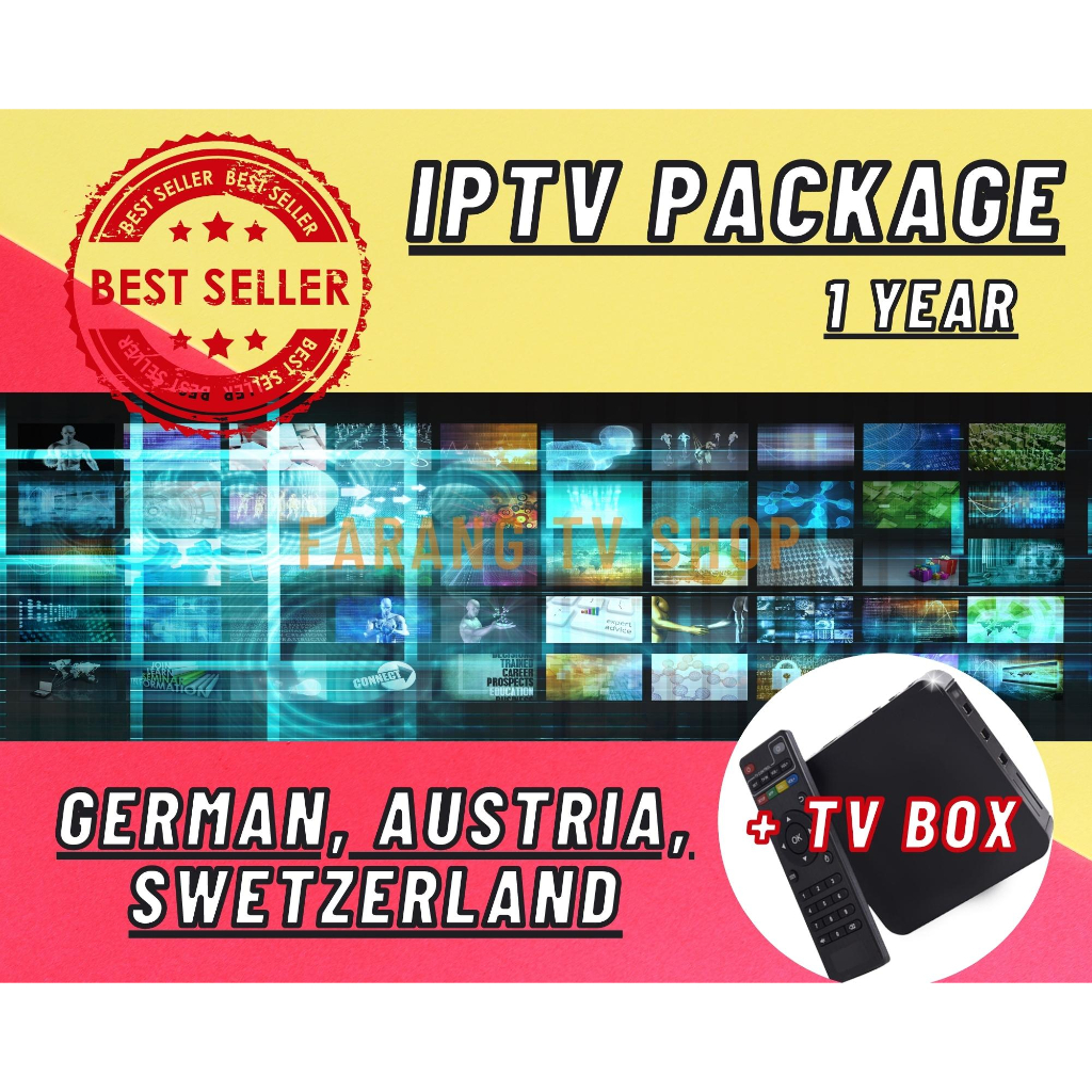 IPTV Package 1 Year With Android TV box , GERMANY GROUP, TV ONLINE, live Sport events, movies, news and more++