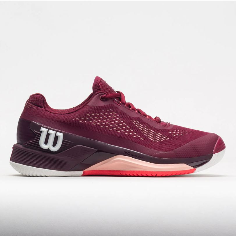 Wilson Rush Pro 4.0 Women's Tennis Shoes (Beet Red/White/Tropical Peach) รองเท้าเทนนิสสำหรับผู้หญิง