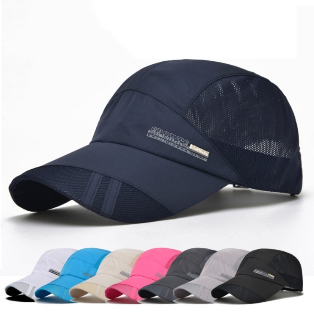 🌈 หมวกออกกำลังกาย หมวกแก๊ป ระบายอากาศ ผ้าร่ม เบาสบาย หมวกวิ่ง แฟชั่น เกรดพรีเมี่ยม 🌈