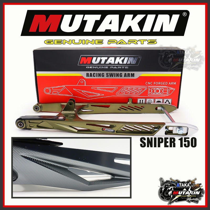 MUTAKIN สวิงอาร์มCNC ตะเกียบหลัง เพิ่มอีก 2 นิ้ว อลูมิเนียมอัลลอยด์สำหรับ EXCITER150/155 SPARK135 X-1R แขนโยกรถจักรยานยน