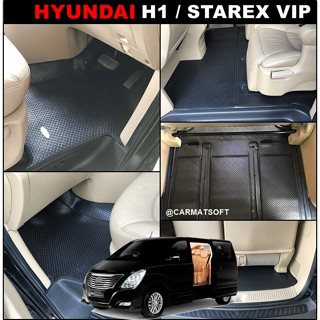 ยางปูพื้นรถยนต์ HYUNDAI H1 11ที่นั่ง , STAREX VIP 7ที่นั่ง ยางปูรถยนต์ ลายกระดุมเม็ดเล็กpvc เข้ารูป ตรงรุ่นรถ