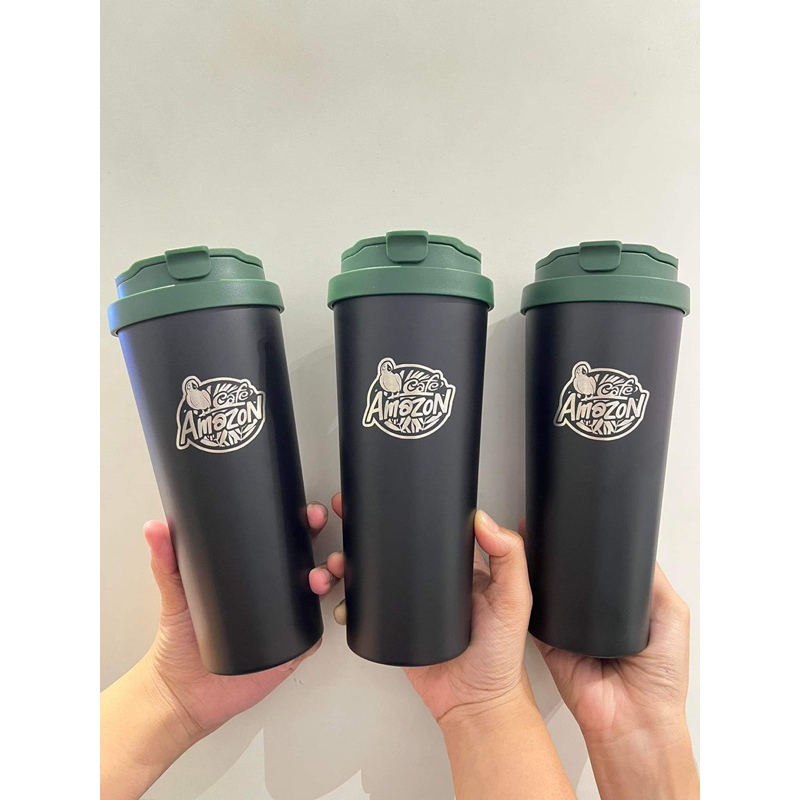 Online Exclusive แก้วสเตนเลส Café Amazon Signature สีดำ