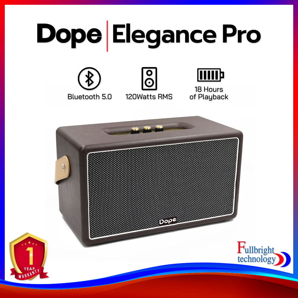 Dope Elegance Pro Portable Speaker ลำโพงบลูทูธพกพา รองรับการชาร์จแบบไร้สาย รับประกันศูนย์ไทย 1 ปี