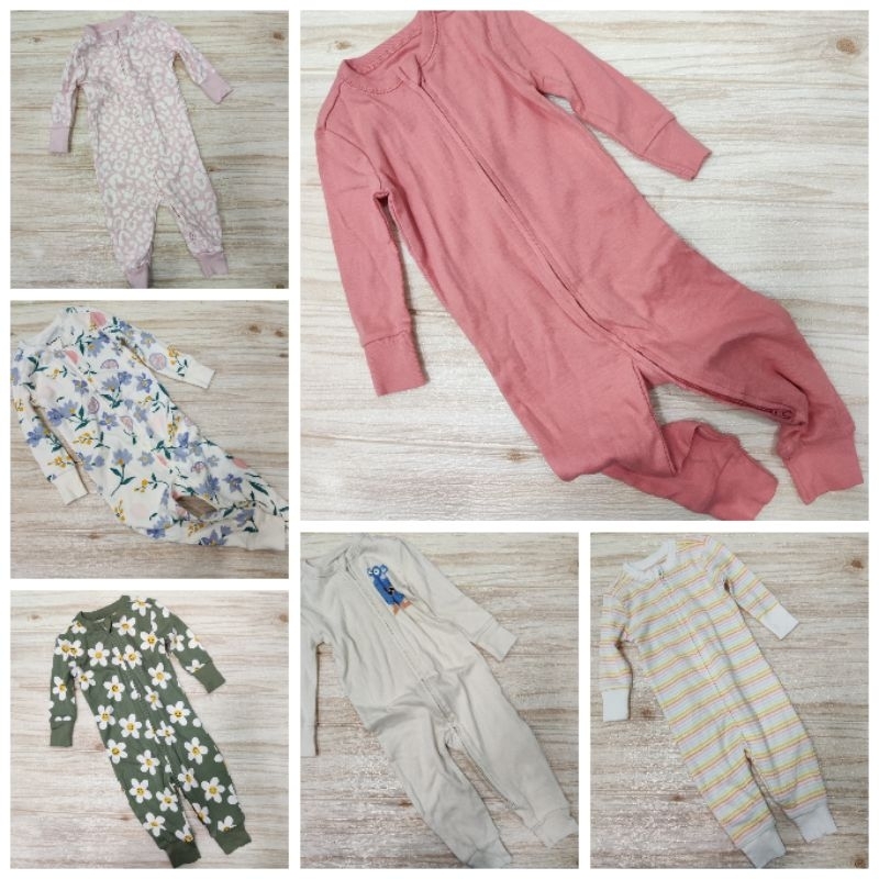 🌼รอมเปอร์ เปิดเท้า Old Navy งานหลุด QC ผ้าคอตตอนนิ่ม size 0-3m-24m