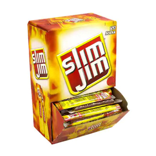 Smoked Meat Sticks Slim Jim - Snack Size 0.28 oz/8 g  ขนม usa