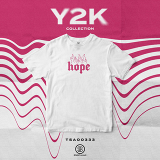 เสื้อยืด พิมพ์ลาย Hope Y2K Collection สีขาว รหัส TSA00333 #เสื้อ #เสื้อยืด