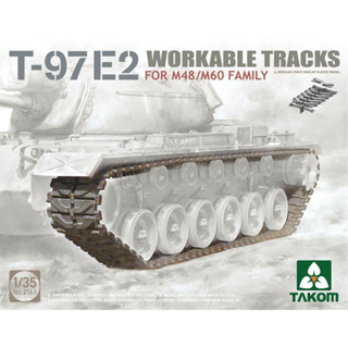 ชุดแต่งเสริม พลาสติก โมเดล ประกอบ TAKOM สเกล 1/35 T-97E2 WORKABLE TRACKS FOR M48/M60 FAMILY (2163)