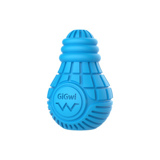 GiGwi Bulb Treat Dispensing Rubber Chew Toy for Dogs Small Blue