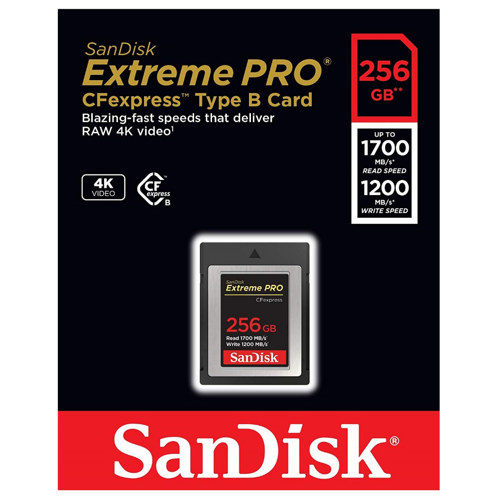 SanDisk 256GB Extreme Pro CF Express (Type B)