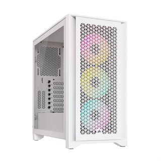 Corsair iCUE 4000D RGB Airflow White ATX Mid-Tower Case With 3xAF120 RGB Elite Fan