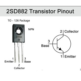 1ชิ้น NPN Amplifier Transistor ทรานซิสเตอร์ D882 B772