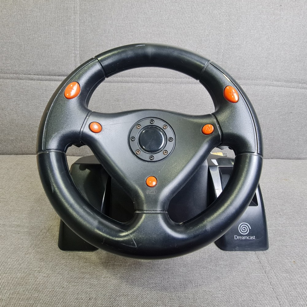 [SELL] Official Sega Dreamcast DC Racing Controller HKT-7400 (USED) จอยพวงมาลัย Dreamcast มือสอง !!
