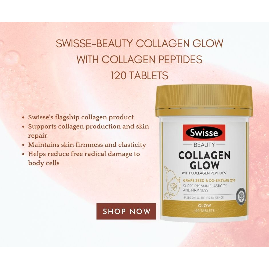 Swisse-Beauty Collagen Glow with Collagen Peptides 120 Tablets
