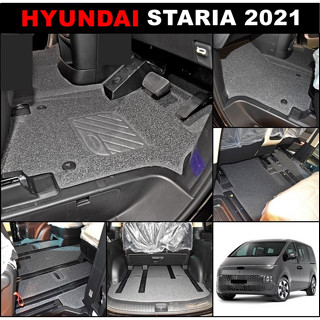 พรมดักฝุ่นรถยนต์ HYUNDAI STARIA ปี2021-28 พรมดักฝุ่นในรถยนต์ รีดขอบ เกรดA หนานุ่ม เข้ารูป เต็มคัน