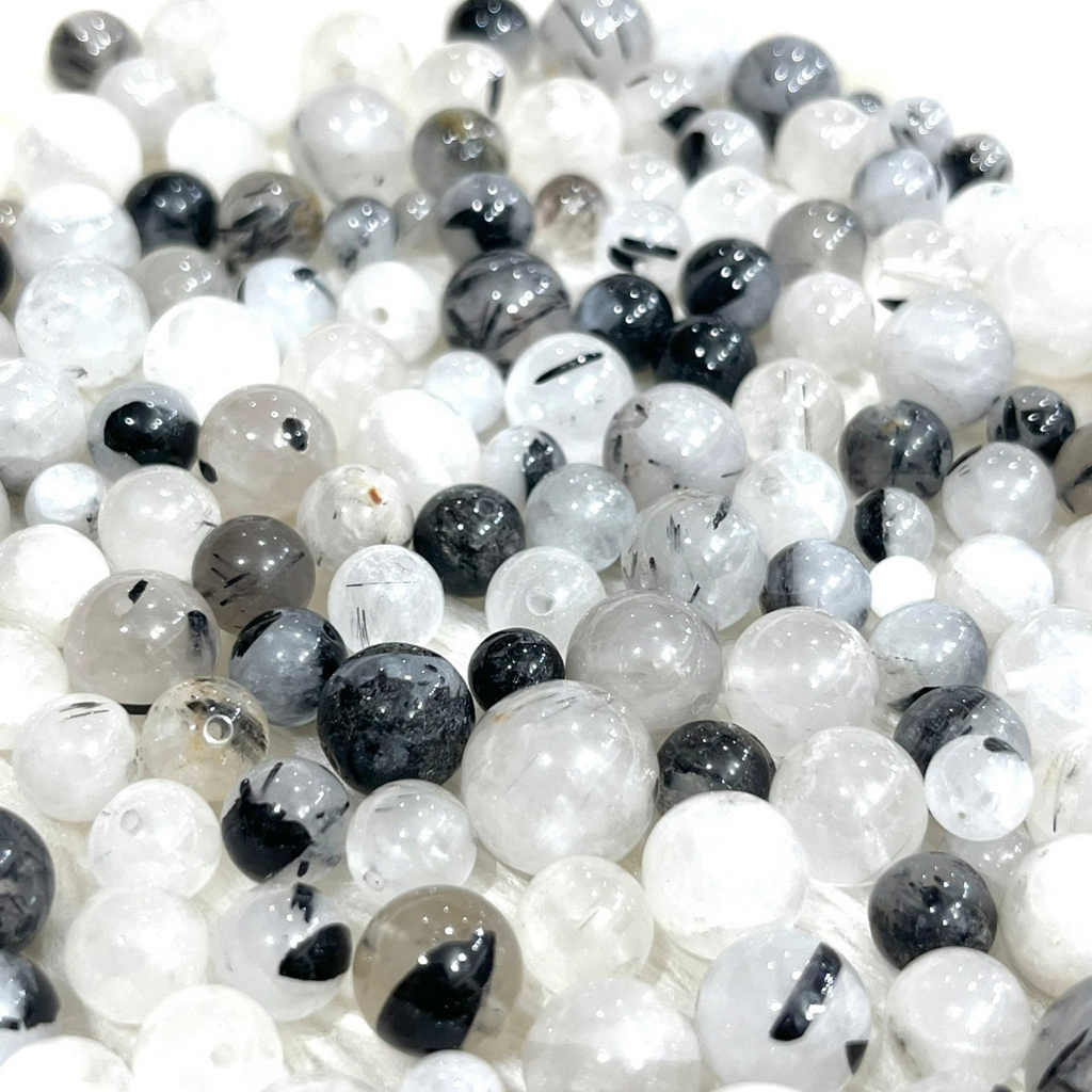 ** แบ่งขาย 1,3 เม็ด ** แก้วขนเหล็ก (Black Rutilated) หินนำโชค หินมงคล หินธรรมชาติ หินแบ่งขาย เกรด A (ราคาต่อเม็ด)