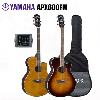 Yamaha APX600FM กีตาร์โปร่งไฟฟ้า ทรง Thinline มีเครื่องตั้งสายในตัว ฟรีกระเป๋าโปร่ง ยามาฮ่า Music Arms