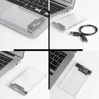 Actual HDD Case SSD Enclosure 2.5inch ฮาร์ดไดรฟ์ USB 3.0 แบบใส รองรับโปรโตคอล UASP สําหรับ 7-9.5 มม. ขนาด 2.5 นิ้ว
