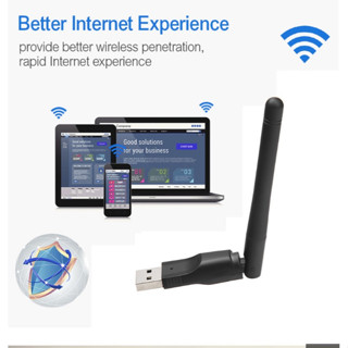 USB เสาอากาศ Wifi USB 2.0 Wireless 802.11N ตัวรับสัญญาณ wifi