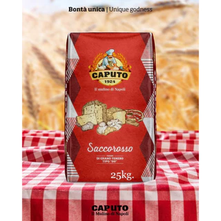 แป้ง Caputo Saccorosso TIPO "00" สามารถทำพิซซ่าและเบเกอรี่อื่นๆได้ ขนาดกระสอบ 25 kg