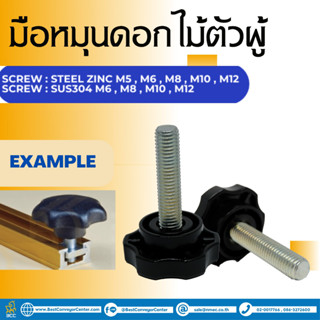 มือหมุนดอกไม้ ตัวผู้ Screw : Steel Zinc