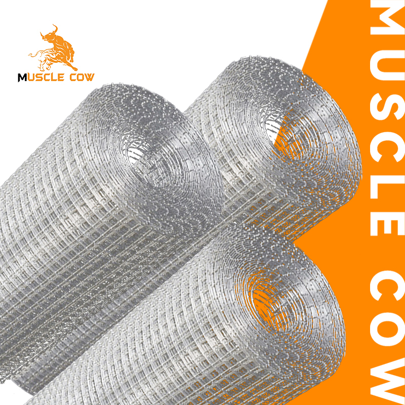 MUSCLE COW ลวดตาข่าย ชุบกัลวาไนซ์ ตะแกรงปูผนัง ลวดเหล็ก รั้วตาข่าย
