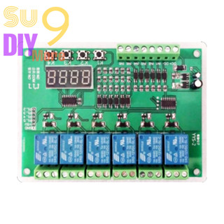 6 way programmable relay module MCU development delay / self - locking / jog / interlock switch