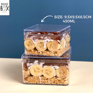 กล่องพลาสติกใสใส่เค้ก ยกแพ็ค12ใบ ขนาด 9.5x9.5x6.5cm (กดสั้งค…