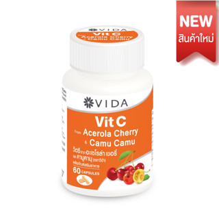 VIDA Vit C From Acerola Cherry And Camu-Camu 60Capsules วิตซี จาก อะเซโรล่าเชอรี่และคามูคามู กระปุก60แคปซูล